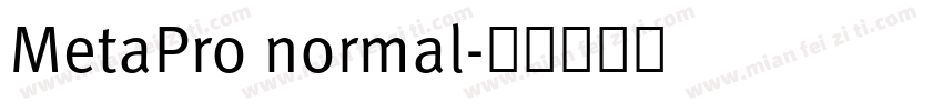 MetaPro normal字体转换